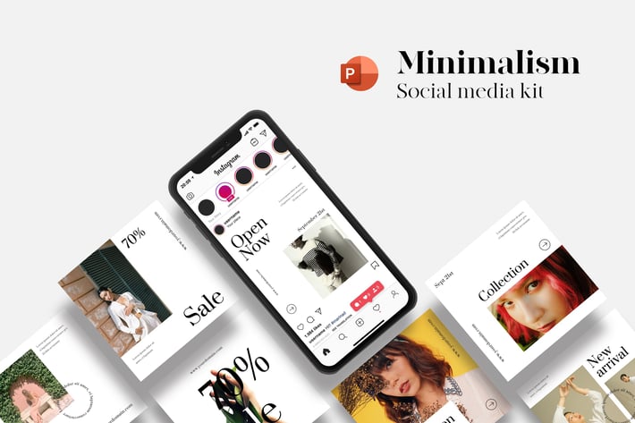 Minimalism Social Media Kit - PowerPoint