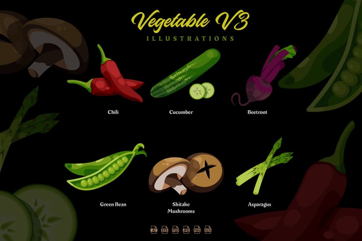 Vegetable V3 - Illustrations