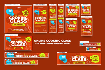 Online Cooking Class Banners Ad