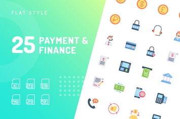 Payment & Finance Flat Icons