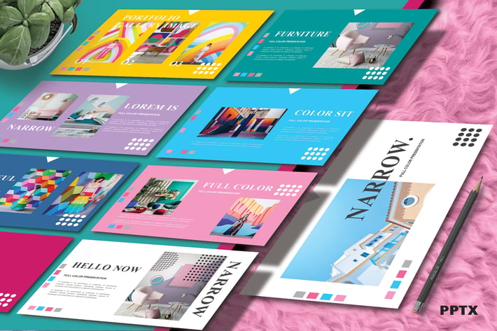 NARROW - Colorfull Powerpoint Template