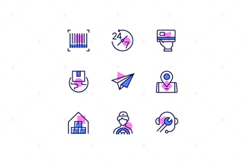 Logistics - Modern Line Design Style Icons Set