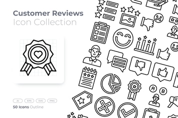 Customer Reviews Outline Icon