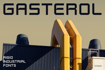 Gasterol - Industrial Steel Display Fonts
