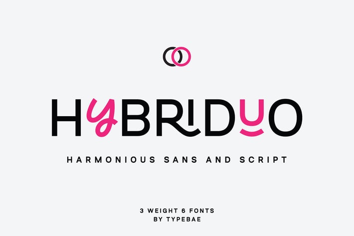 Hybriduo- Mixable Font Duo