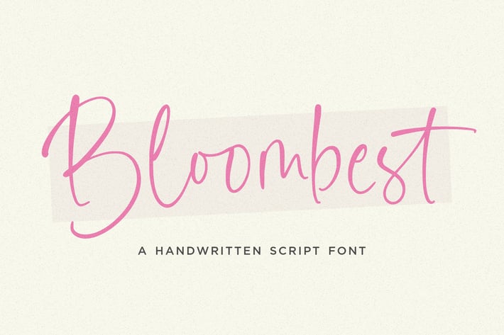 Bloombest - Handwritten Script Logo Font