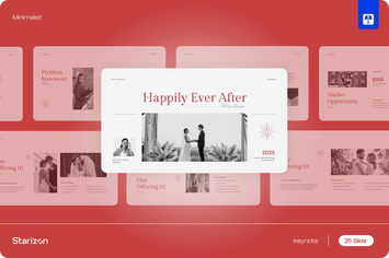 Red Minimalist Pitch Deck Keynote • 002