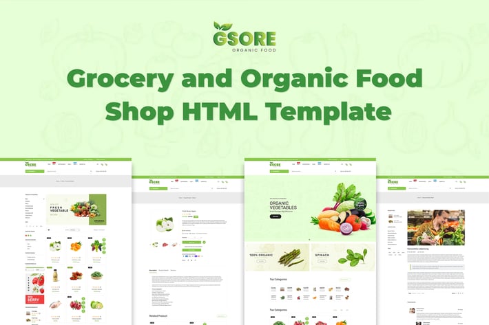 Gsore - Grocery and Organic Food Shop HTML Templat