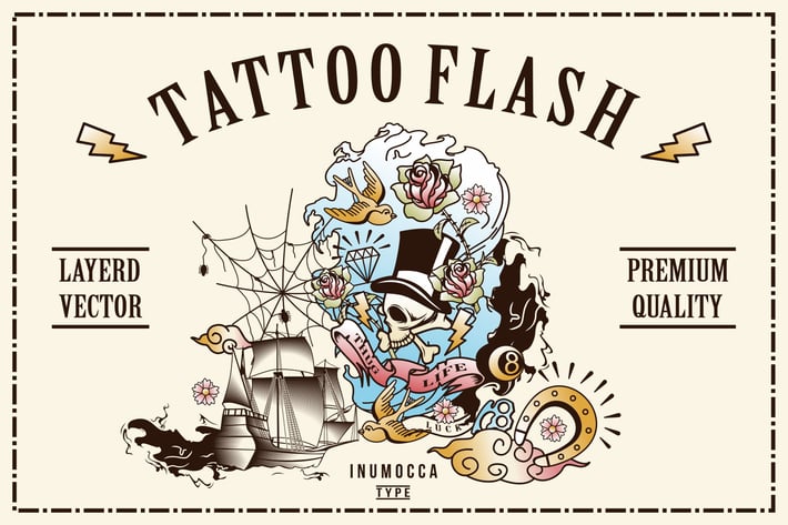 40 Tattoo Flash (full colors)