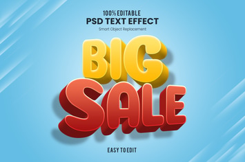 Big Sale - Playful 3D PSD Text Effect