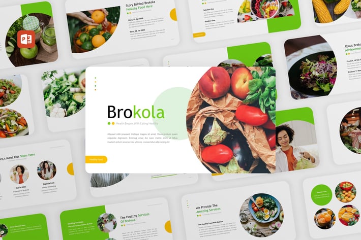 Brokola - Healthy Food PowerPoint Template