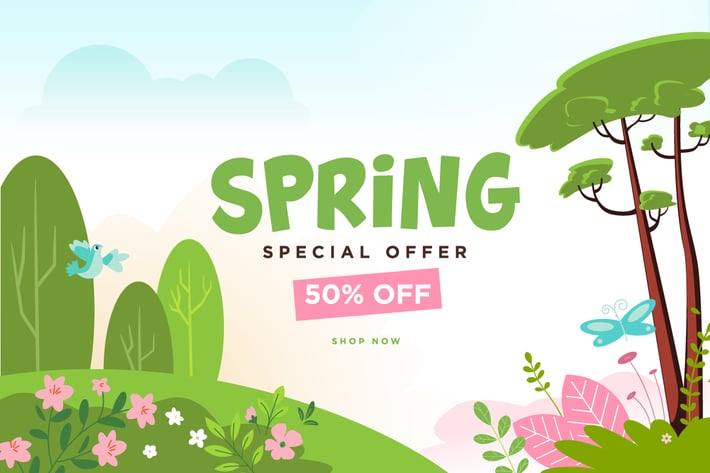 Spring sale banner