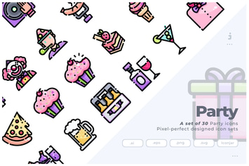 30 Party Icons