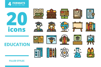 Education Filled icons packs