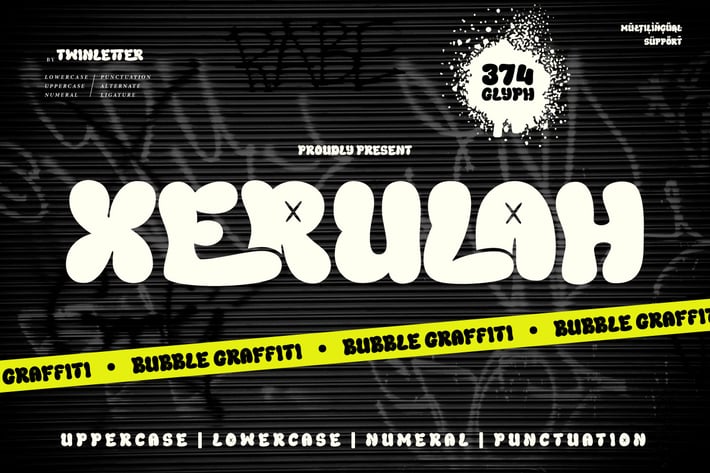 Xerulah - Bubble Graffiti Font