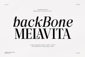 Back Bone Melavita Family Serif Font Text
