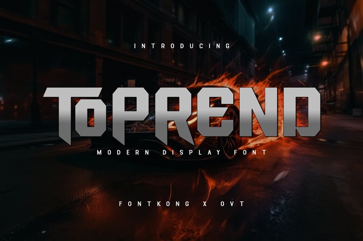 Toprend - Modern Display Font