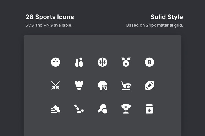 Sports Icons - Solid Style