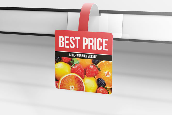 Shelf Wobbler Mockup