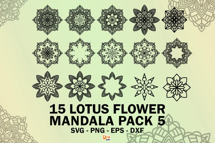 Lotus Flower Mandala Pack 5