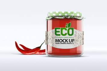 Glass Jar Mockup