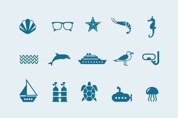 15 Sea & Ocean Icons