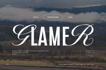 Glamer Sans Serif and Calligraphy Font Typeface