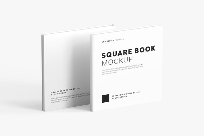 Square Book Mockup