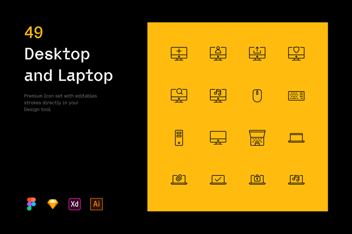 Desktop and Laptop - Iconuioo