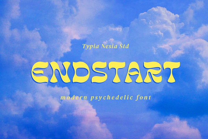 Endstart - Modern Psychedelic Display Serif Font