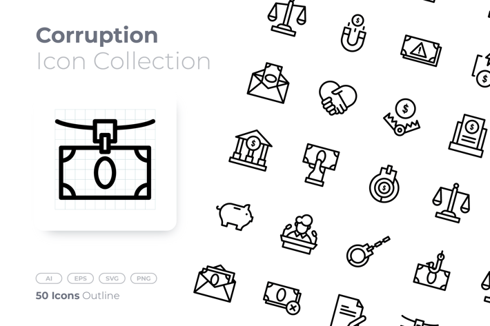 Corruption Outline Icon