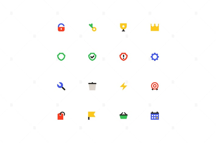 Business and protection - material design icons