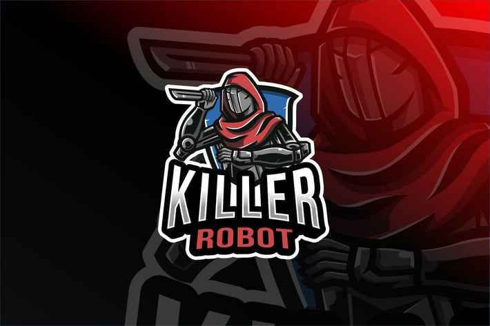 Killer Robot Esport Logo Template