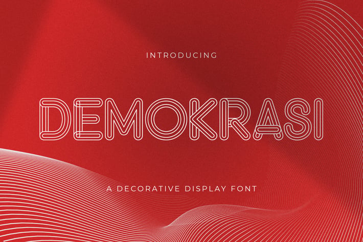 DEMOKRASI - Decorative Display Font