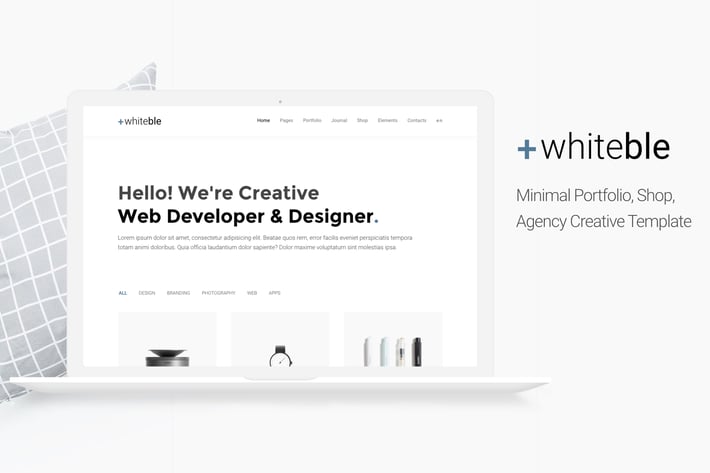 Whiteble - Minimal &Clean Portfolio, Agency, Shop 
