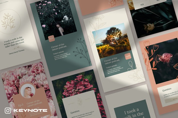 Floral - Instagram Template Keynote