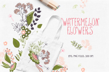 Watermelon Flowers
