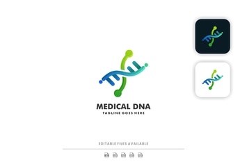 Medical DNA Gradient Logo