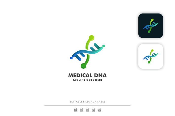 Medical DNA Gradient Logo