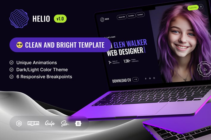 Helio - Coming Soon and Landing Page Template