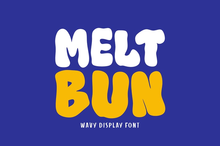 Melt Bun - Wavy Display Font