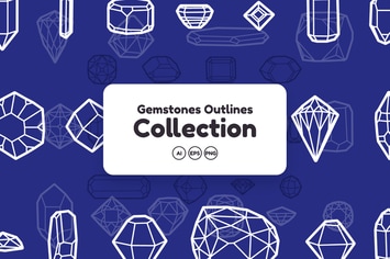 Gemstones Outlines Collection