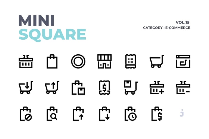 Mini square - 60 E-Commerce Icons