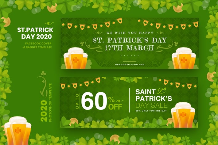 ST. Patrick's Day Facebook Cover & Banner Template