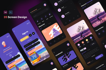 Traap – Travel mobile App UI Kit (Dark Version)