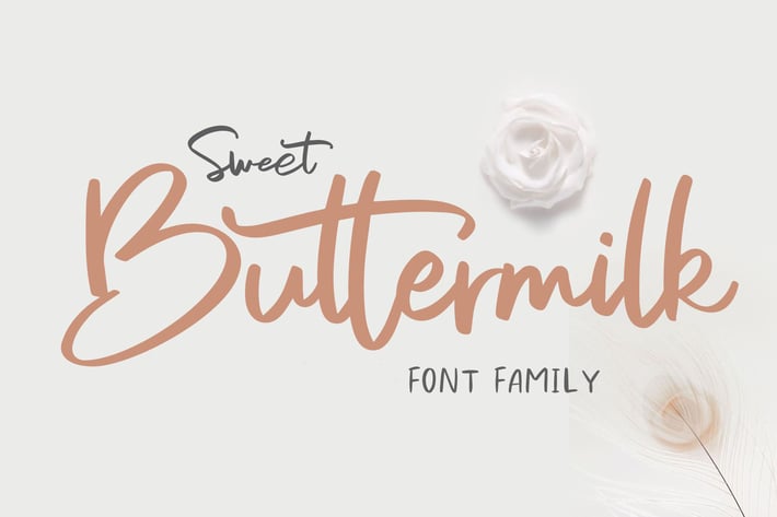 Sweet Buttermilk - Font Family