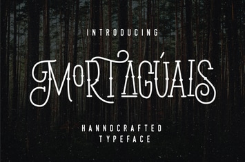 Mortaguais Display Font Monoline 