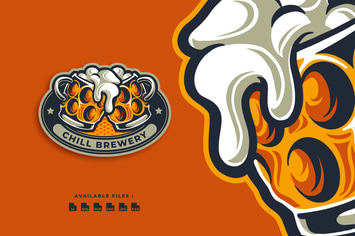 Drink Beer Badge Vintage Business Logo