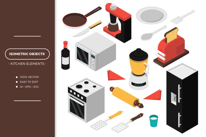 Isometric Kitchen Objects