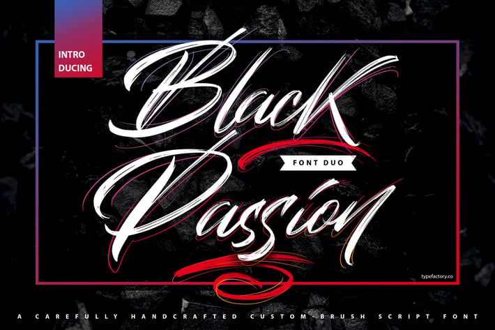 Black Passion - Brush Script Font